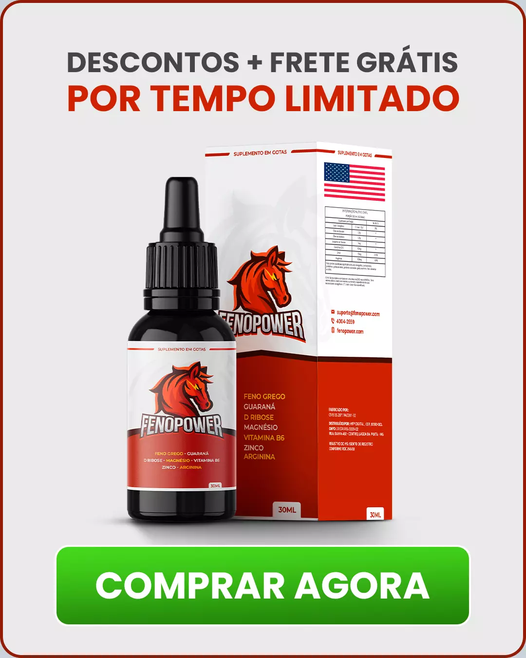 Oferta Fenopower com desconto e frete grátis por tempo limitado