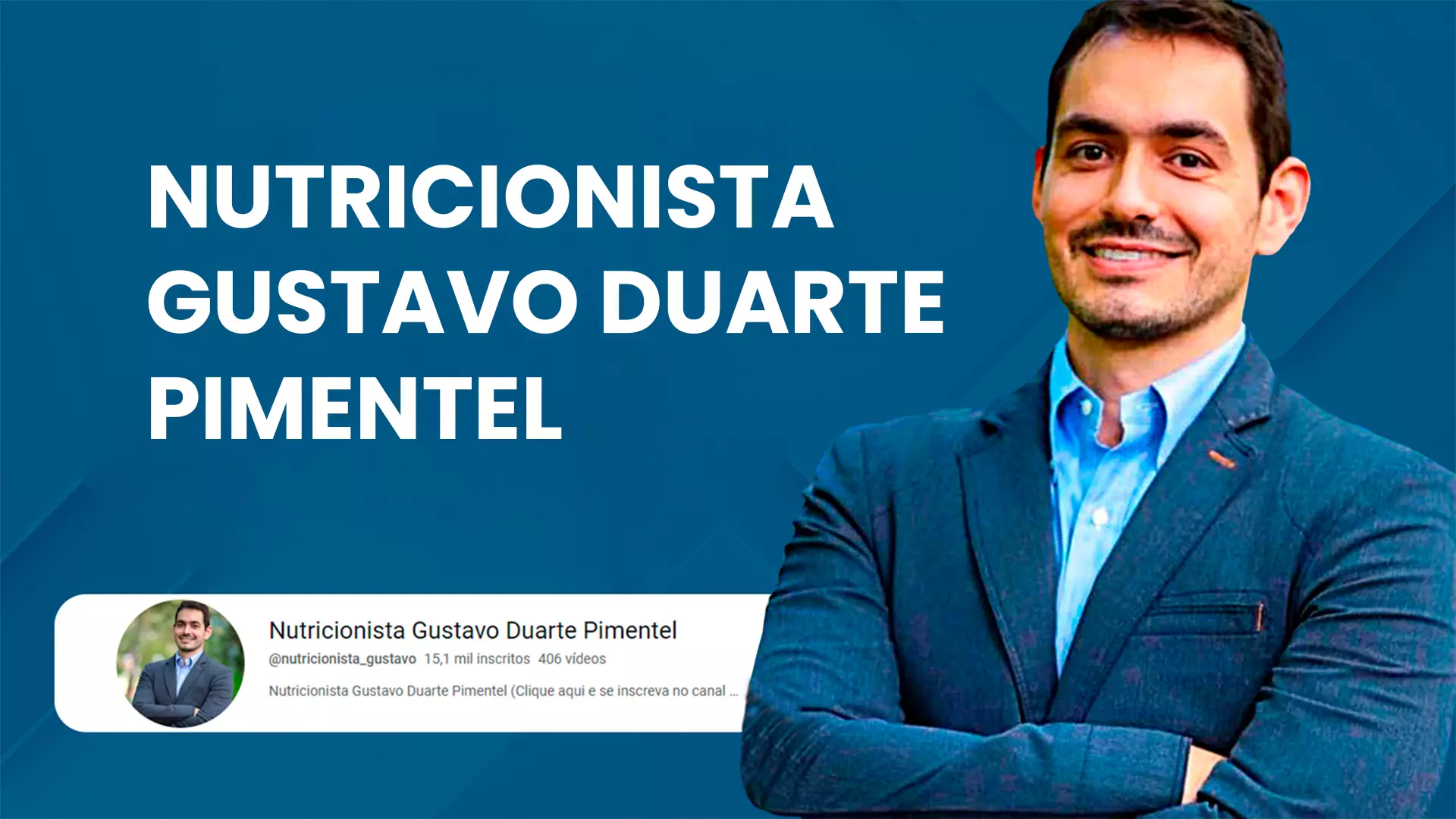 Nutricionista Gustavo Duarte Pimentel, especialista em saúde e nutrição